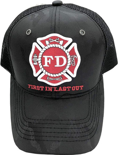 Gorra De Béisbol Ajustable Con Diseño De Bomberos, Camuflaje