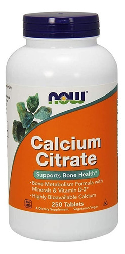 Now Foods | Calcium Citrate | 200mg | 250 Tablets