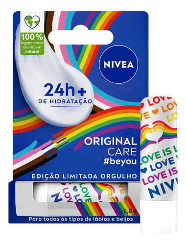 Nivea Hidratante Labial Original Care Orgulho 4,8g