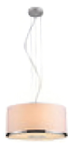 Pendente Met Vid Tec 45cmx20cm 3xe27 Led5w Cromado Br