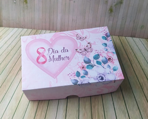 Imagem 1 de 2 de 50 Caixas P 6doces Lembrança Dia Das Mulheres