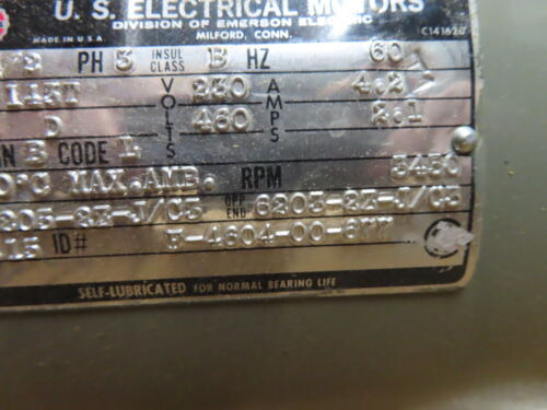Nib Us Motor F-4604-00-677 1-1/2hp 230/460v 3ph 3450rpm Ccm