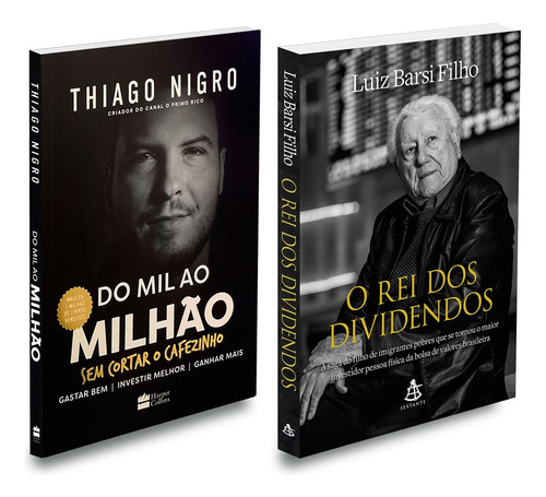 Kit Livro O Rei Dos Dividendos + Do Mil Ao Milhão: Não Aplica, De : Thiago Nigro / : Luiz Barsi Filho. Editorial Sextante-harper Collins, Tapa Mole En Português, 2021