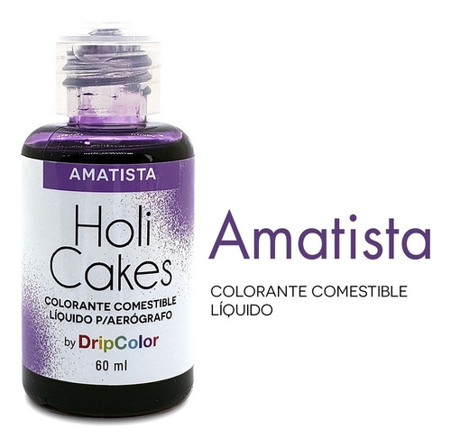 Colorante Liquido Aerógrafo Violeta Amatista Holi Cakes 60ml