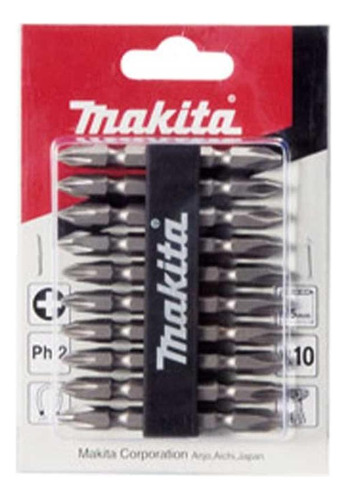 Ponteira Makita Bits Phillips Ph2 X 65mm Com 10 Pecas  D-343