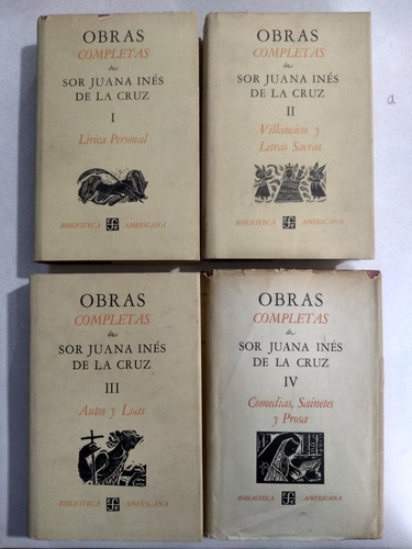 Obras Completas De Sor Juana Inés De La Cruz (4 Tomos) (Reacondicionado)