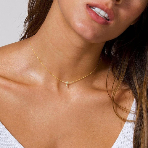 Kickgy Cross Necklace For Womendainty Gold Necklace 14k Gol