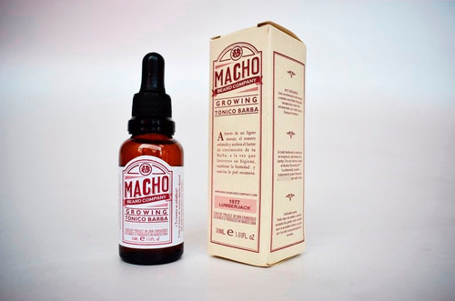 Imagen 2 de 3 de Tónico Macho Beard Company Crecimiento Barba Tratamiento