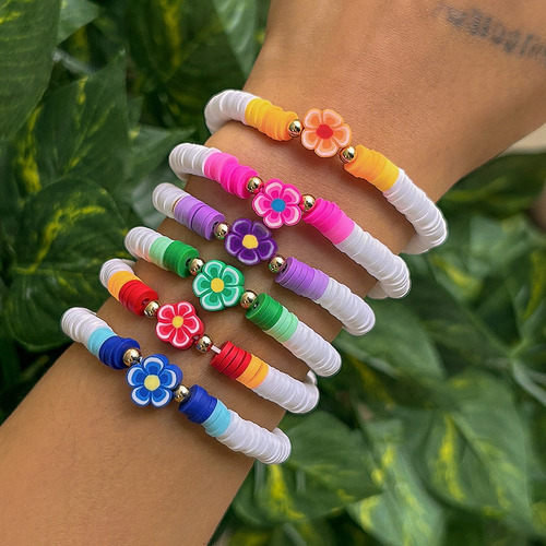 Pulseras Elásticas Y2k Boho Flower Para Mujer, Joyas Para Fi