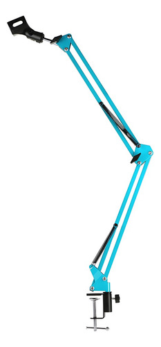 Suporte Braço Girafa Para Microfone Condensador Extensível Cor Azul