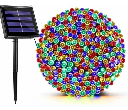  Luces Solares Navidad Guirnalda 10 Metros 100 Led 