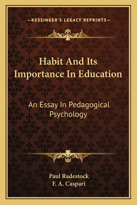 Libro Habit And Its Importance In Education: An Essay In ...