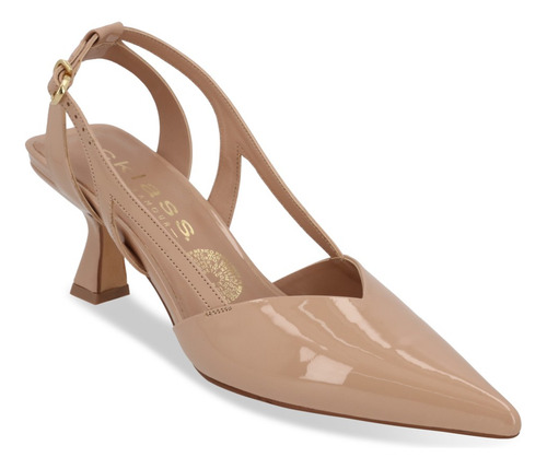 Zapatilla Tacón Mujer Beige 6cm 050-52 Rosa 24 Mx
