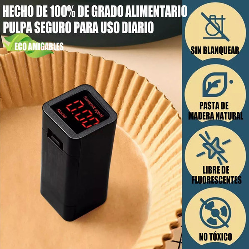 100pzs Forro Papel Desechable Horno Freidora De Aire Redond