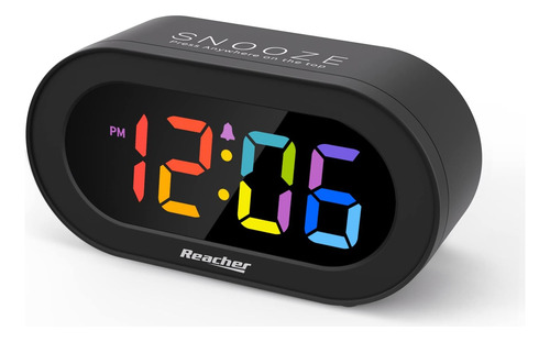 Reloj Despertador Digital Pequeño Led De Colores Del A...