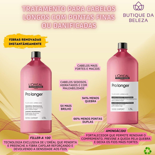 Kit Shampoo E Condicionador Profissional Loreal Pro Longer