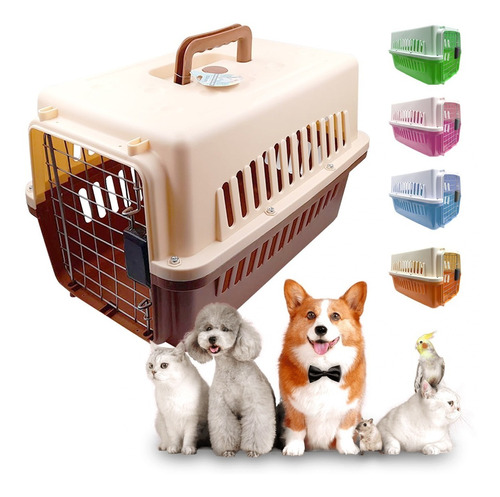 Caja Transportadora Para Mascotas Con Ventilación Talla M