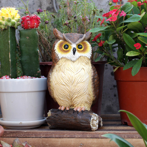 Señuelo Falso Con Forma De Búho, Espantapájaros, De Plástico