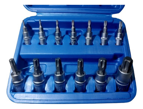 Juego Set  De Tubos Torx Con Puntas T8 A T60  13 Pcs C/caja 