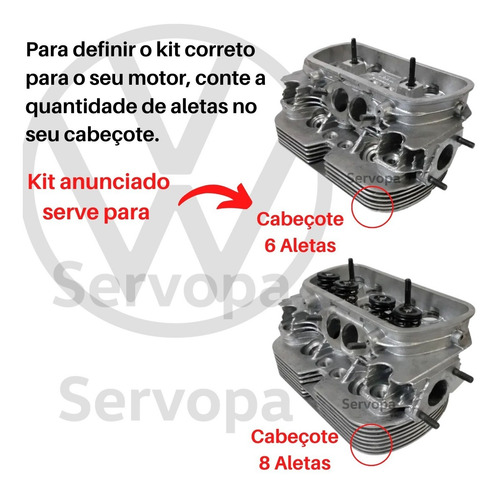 Kit Motor Camisa Pistão Ar 1600 Kombi & Fusca Original Vw