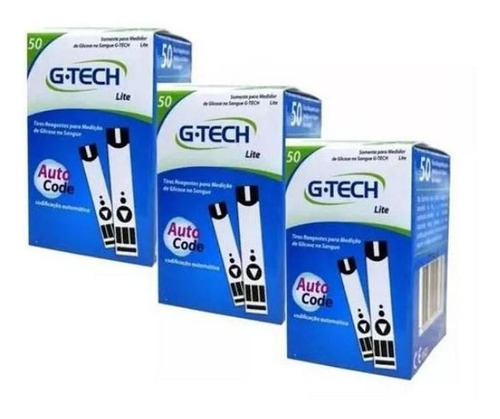 Tiras Reagentes G-tech Free Lite Para Teste Glicemia 150 Un