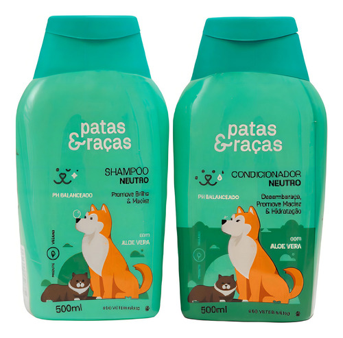 Shampoo E Condicionador Neutro Patas&raças