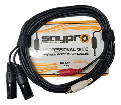 Cable Audio Profesional Plug Xlr A Plug Rca Dual Saypro