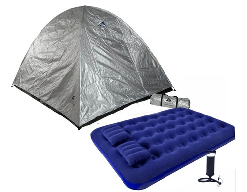 Carpa + Colchon 2 Plazas + Bombin + Almohadas