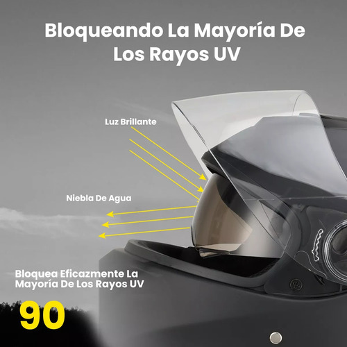 Casco Abatible Con Lente Y Gafas Polarizadas