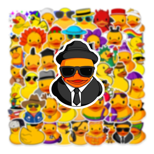 50 Pegatinas Del Ins Con Forma De Pequeño Pato Amarillo Con
