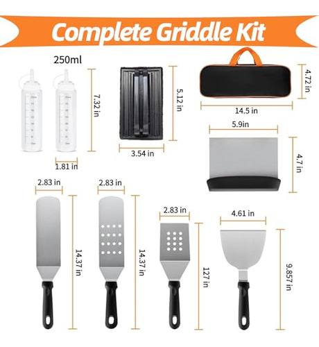 Kit De 9 Accesorios Para Parrilla Al Aire Libre