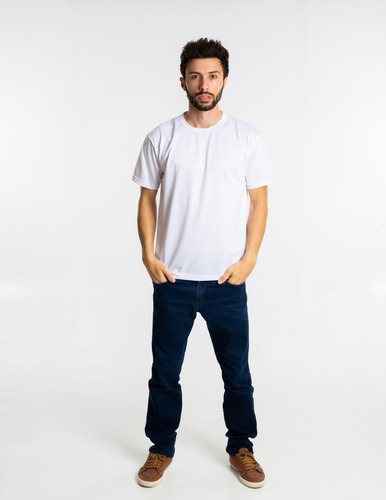 10 Camisetas Brancas Pv Malha Fria Poliéster Viscose Atacado