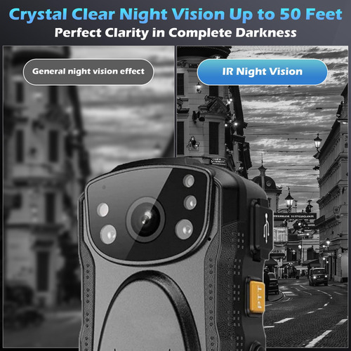 Cámara Corporal Uhd 1296p Con Audio Y Visión Nocturna 128gb