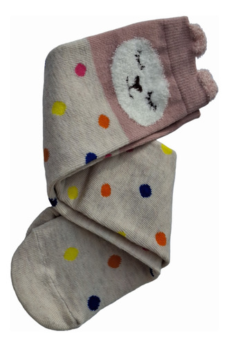 Calcetas De Algodón Para Niña De Animales Hasta La Rodilla Multicolor Rayado Puntos Único