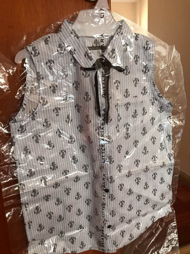 Camisa Sin Mangas Little Akiabara Talle 12 Con Etiqu Y Bolsa