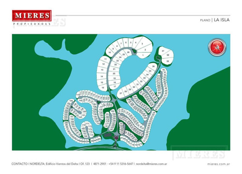 Imagen 15 de 15 de Lote En Venta , La Mejor Orientación Norte, Laguna Central.- La Isla Nordelta