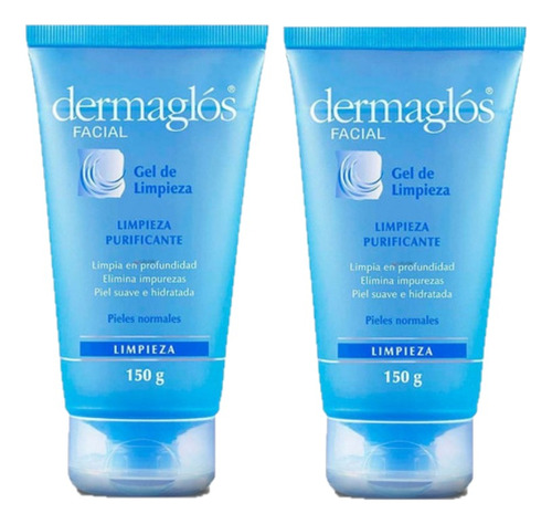 Combo X2 Dermaglos Gel De Limpieza Piel Normal 150 Ml