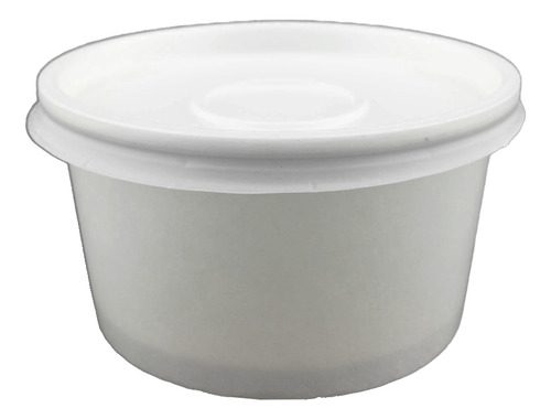 Pote De Polipapel Blanco 200cc Con Tapa Para Helado | 100u