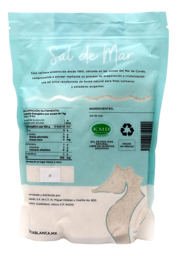 Sal mineral Boca Blanca Sal de mar en bolsa 1 kg