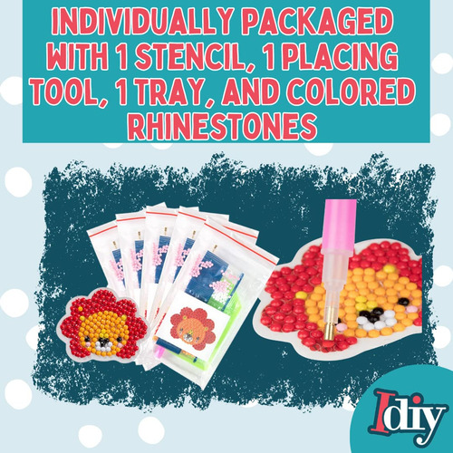Kit De Manualidades Para Cumpleaños Con Gemas Y Pintura