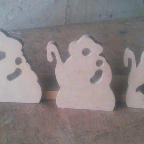 Imagen 5 de 6 de Bellas Siluetas De La Divina Pastora En Mdf 9mm 10 Cms