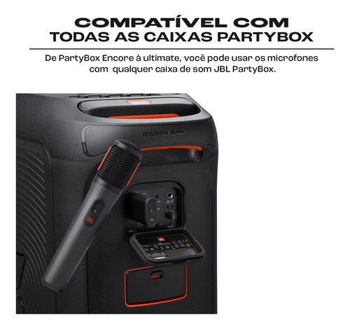 Microfone Jbl Duplo S/ Fio Wireless Jbl Micbr2 Karaokê Party