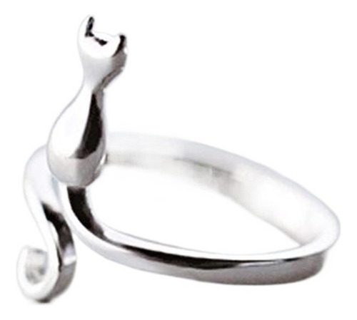 Anillos De Plata Con Forma De Gato For Mujer