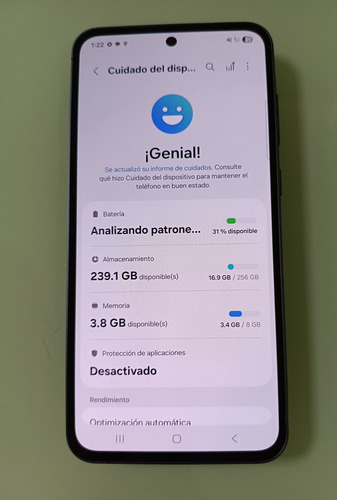 Samsung Galaxy A55 5g De 256 Azul Oscuro (Usado)