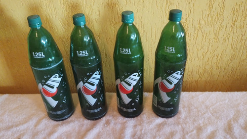 Lote Antiguas 4 Botellas Retornable 7up 1,25 Litro Logo Gr