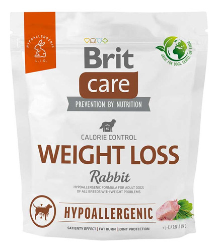 Alimento Brit Care Special Weight Loss para perro todos los tamaños sabor conejo y arroz en bolsa de 1kg