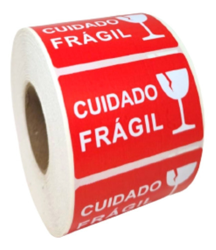 Etiqueta Selo Frágil Taça 60x40 1000 Etiquetas