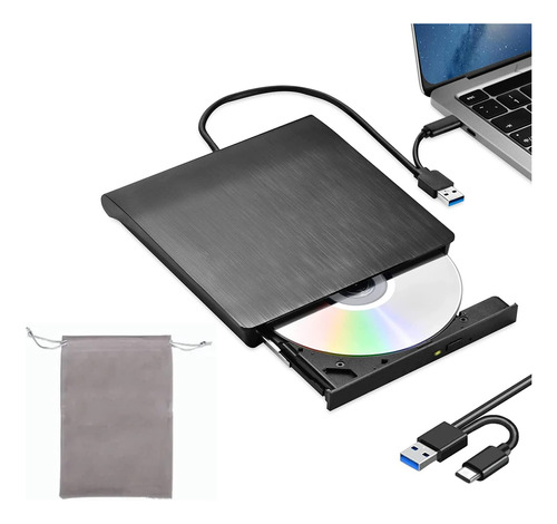 Unidad De Dvd Externa, Usb 3.0 Dvd+/cd/-rw Quemador Lector