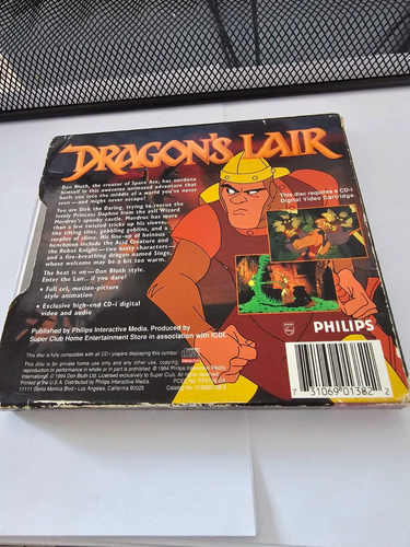 Dragon's Lair En Caja Original Para Phillips Cdi (Usado)