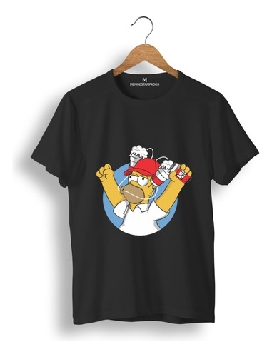 Remera: Homer Aficionado  Memoestampados